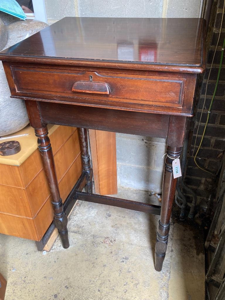 An early 20th centurye Globe Wernicke clerk's desk, length 64cm, depth 56cm, height 118cm